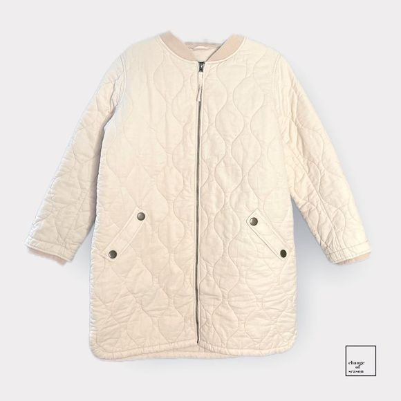 7 For All Mankind Jackets & Blazers - 7 For All Mankind Jacket Quilted Shacket coat size L large white ivory cream